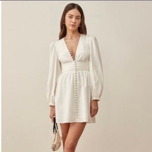 NWT REFORMATION Caitie White Dress Size 6